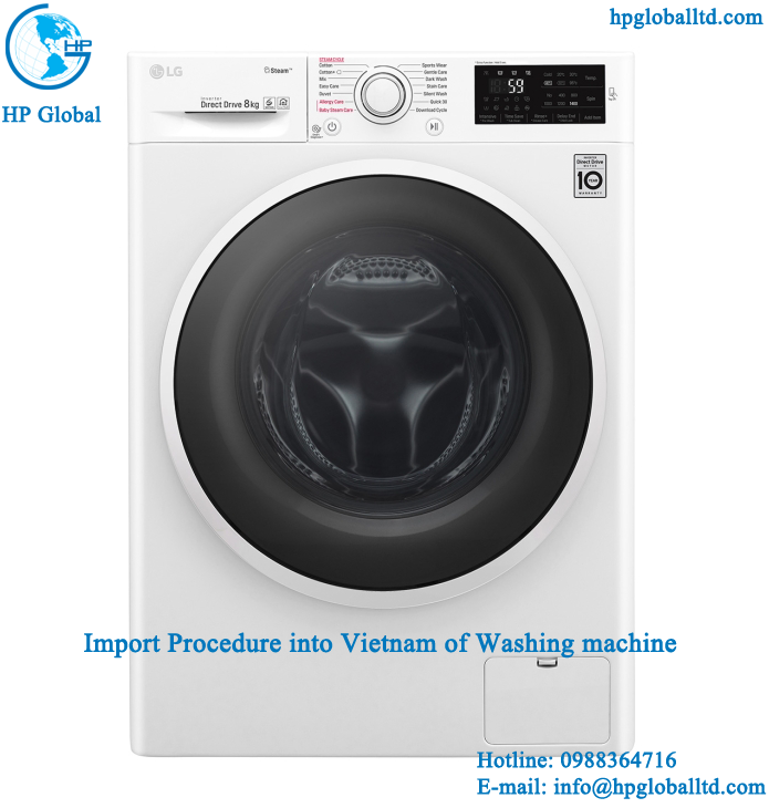 Import Washing machine into Vietnam 