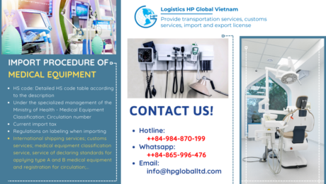 Import duty and procedures Medical equipment Vietnam