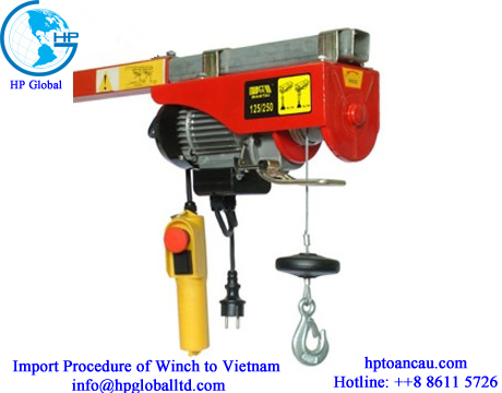 Import Procedure of Winch to Vietnam 