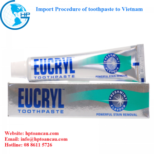 Import Procedure of toothpaste to Vietnam