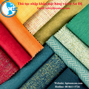 Thủ tục nhập khẩu mặt hàng vải từ nước Ấn Độ