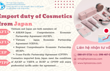 cosmetics import duty to Vietnam from Japan