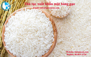thủ tục xuất khẩu gạo 