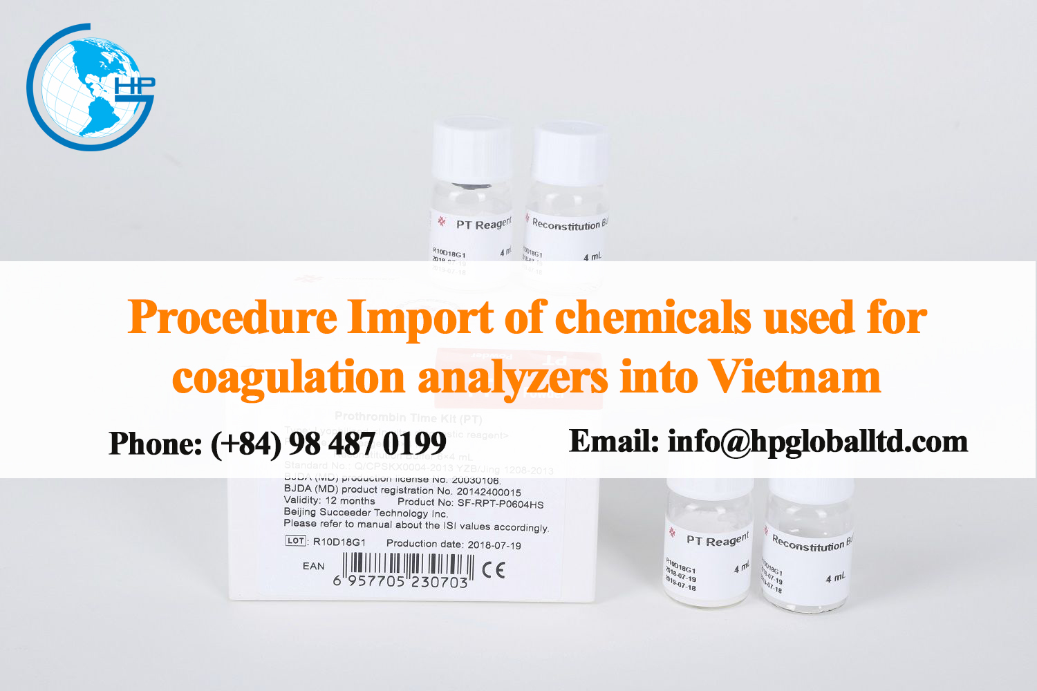 Procedure and Import duties of chemicals used for coagulation analyzers into Vietnam
