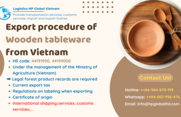 Procedures, duty and freight for exporting Wooden tableware from Vietnam