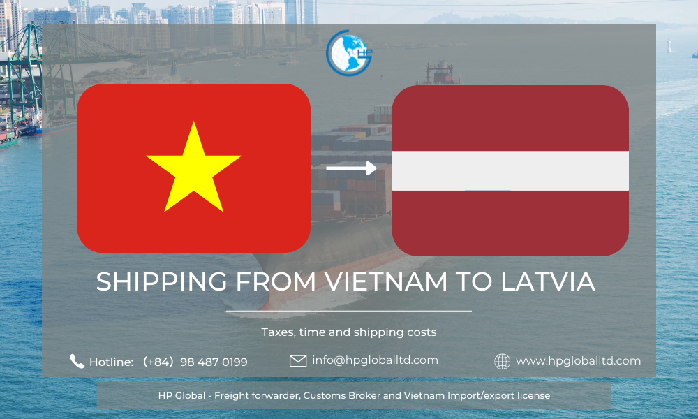 Shipping from Vietnam to Latvia