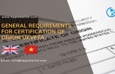 General requirements for certification of origin