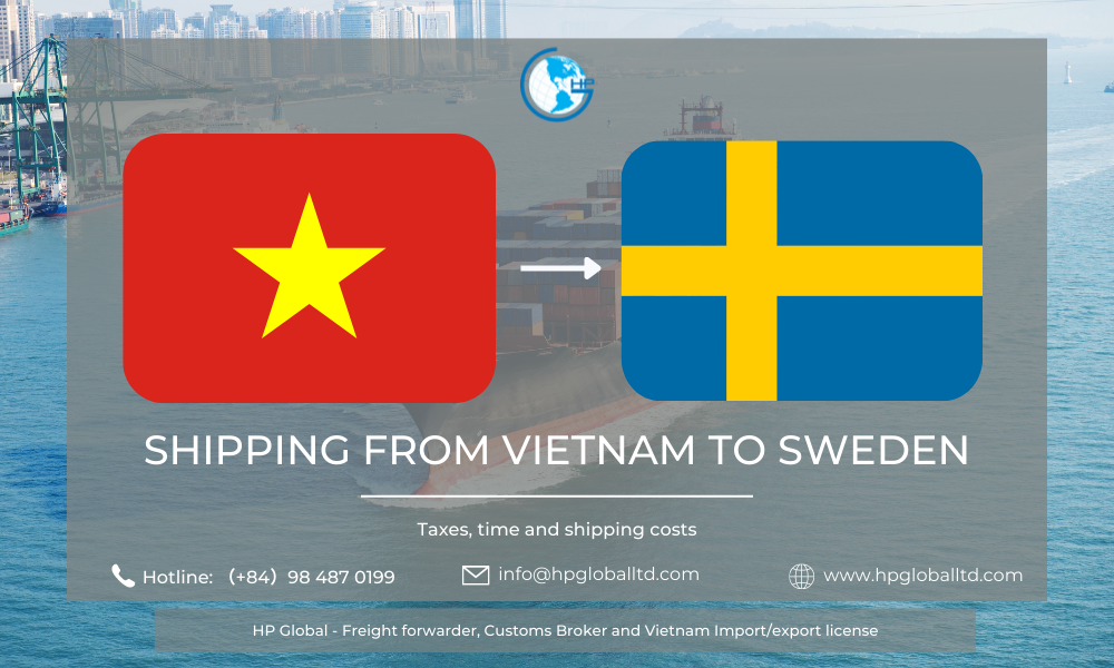 Shipping from Vietnam to Sweden