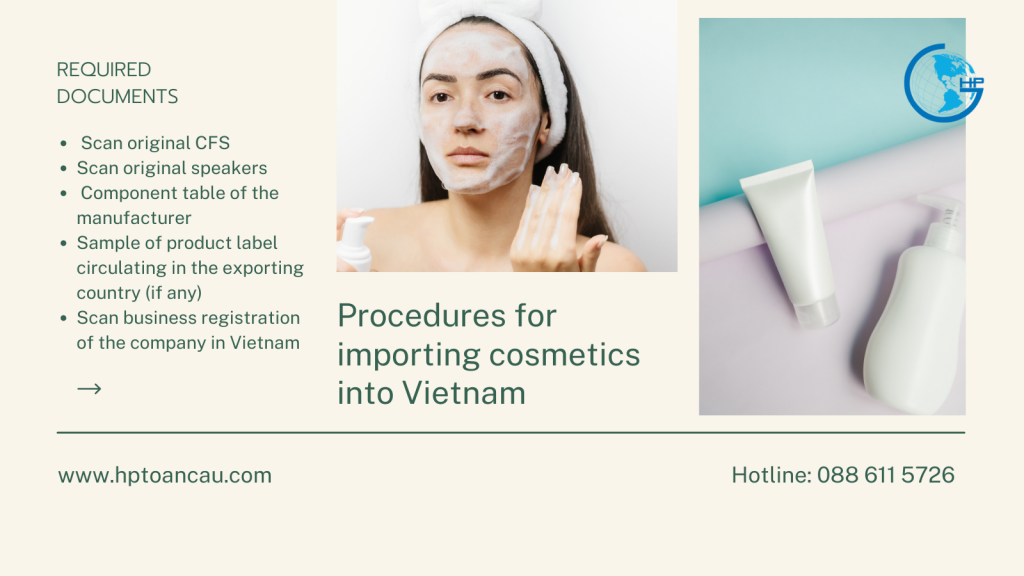 Procedures for importing cleanser into Vietnam