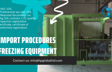 Import procedures freezing equipment