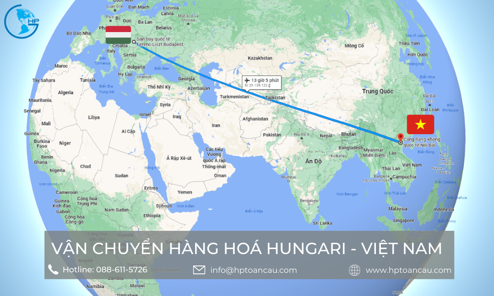 Cước vận chuyển Hungari - Việt Nam
