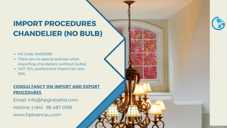 Import procedures chandelier (no bulb)