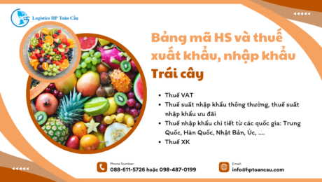 Bảng mã HS và thuế xuất khẩu, nhập khẩu trái cây