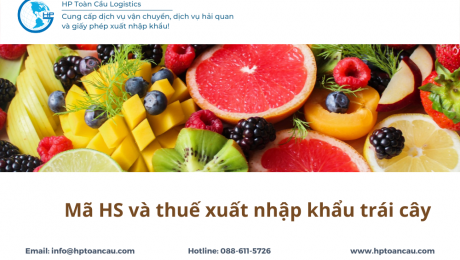 Mã HS và thuế xuất nhập khẩu trái cây