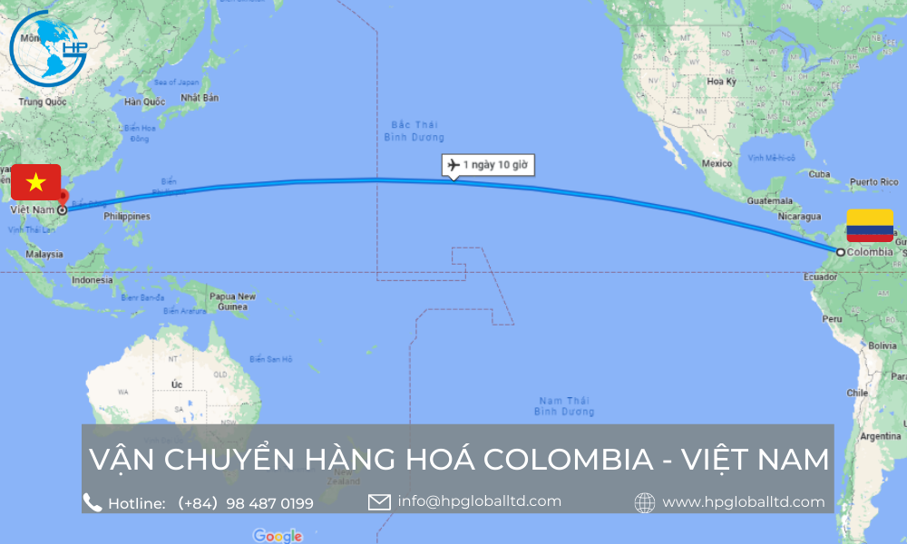 Cước vận chuyển Colombia - Việt Nam