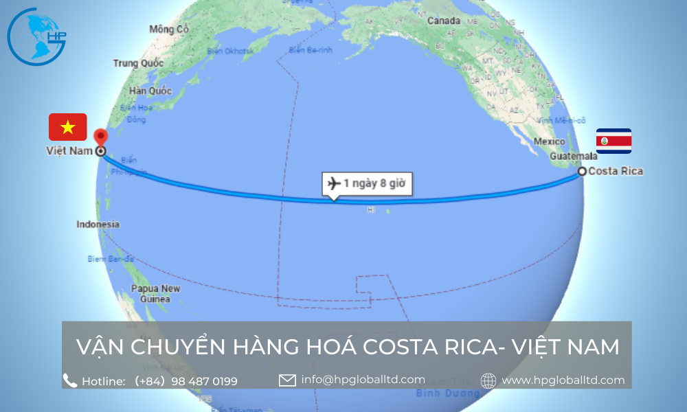 Cước vận chuyển Costa Rica - Việt Nam
