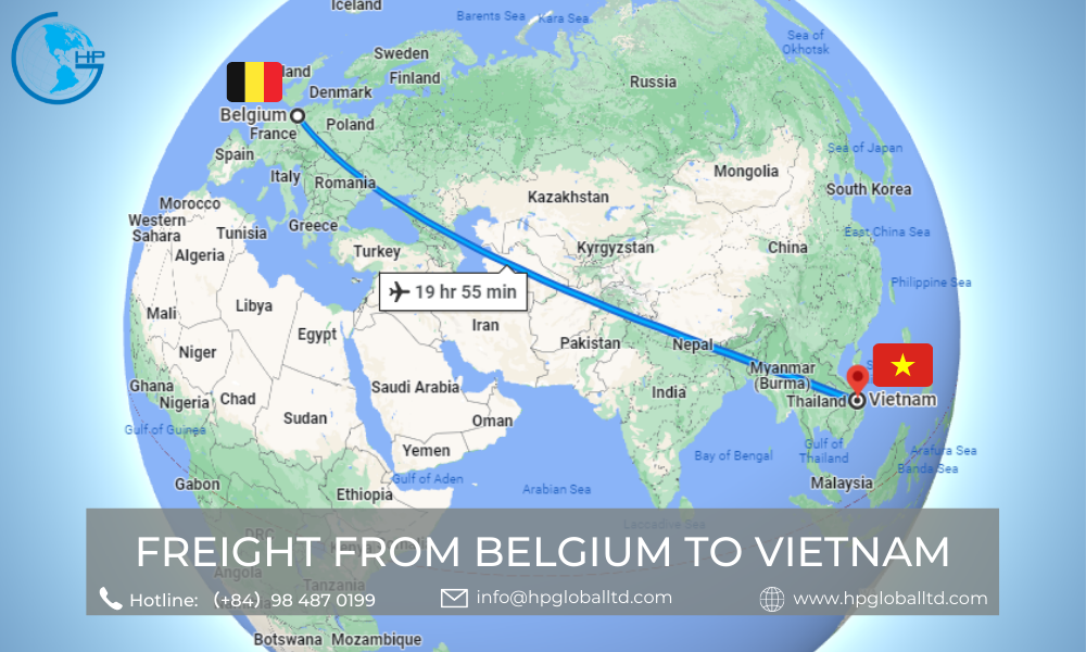 Freight from Belgium to Vietnam
