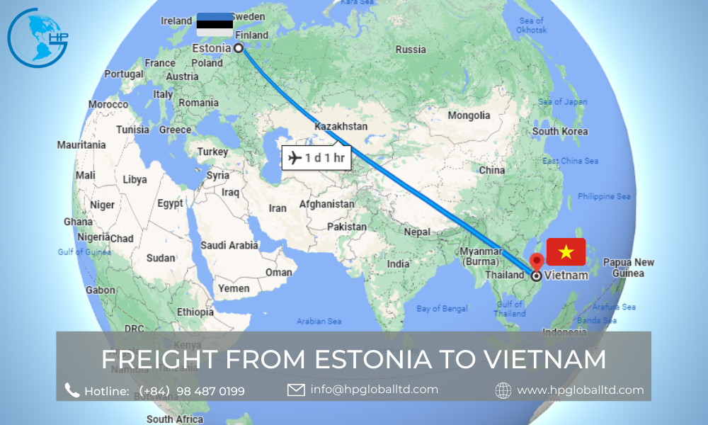 Freight from Estonia to Vietnam