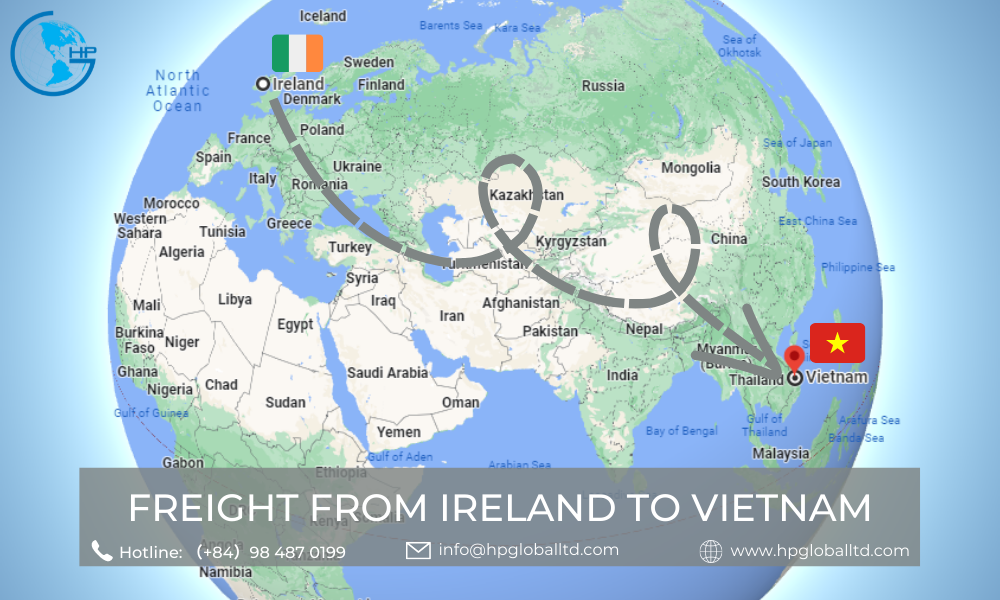 Freight from Ireland to Vietnam