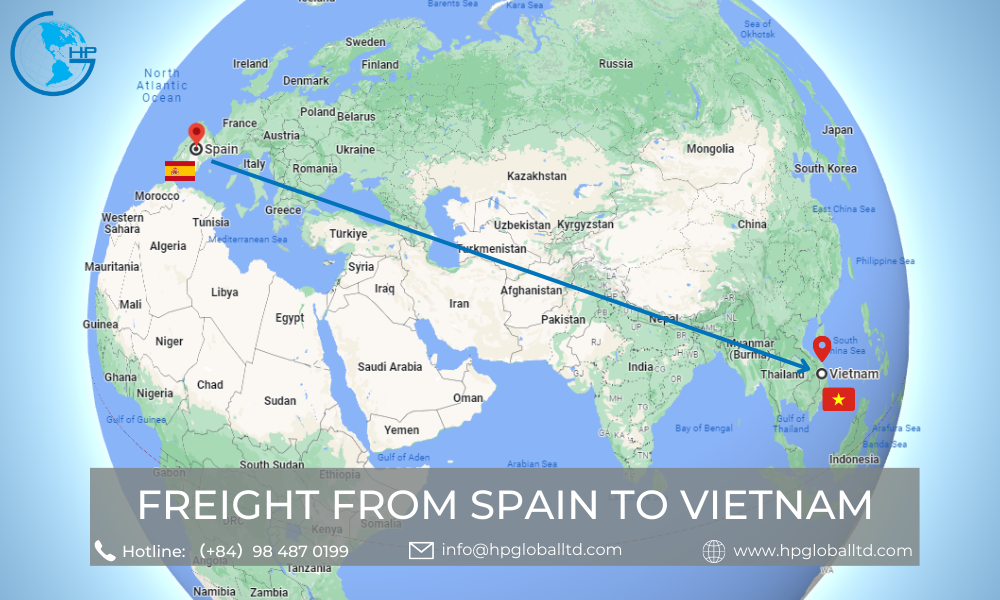 Freight from Spain to Vietnam