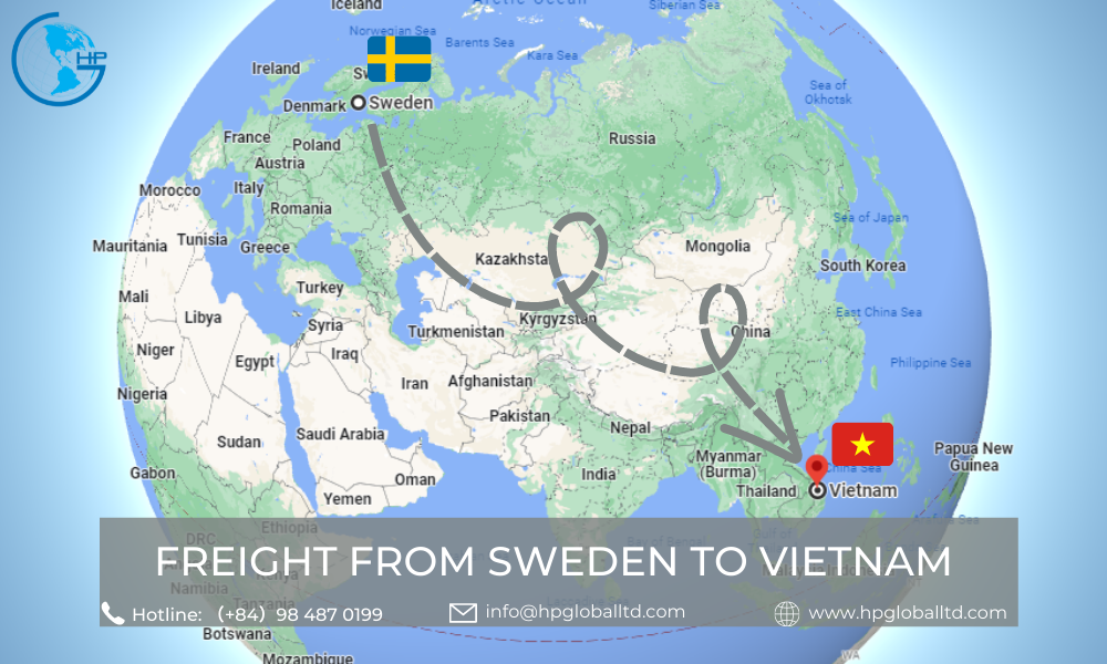 Freight from Sweden to Vietnam