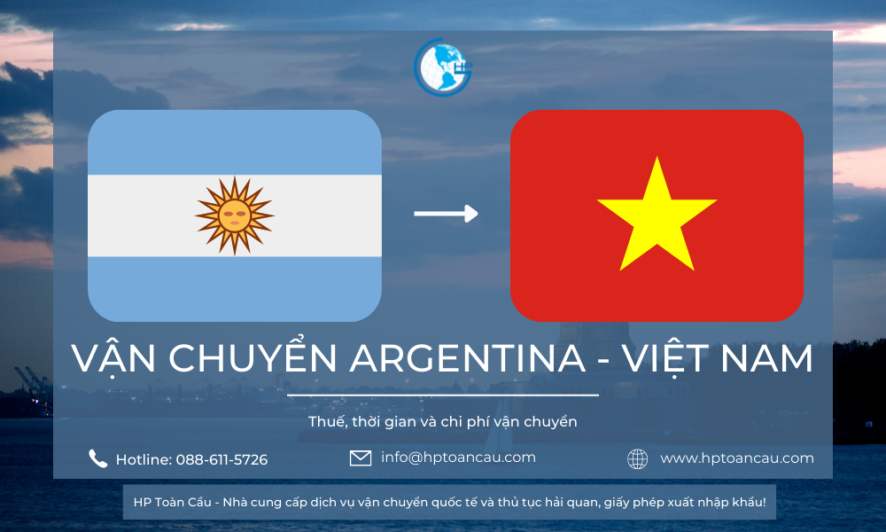 Giá vận chuyển hàng hóa nhập khẩu Argentina – Việt Nam