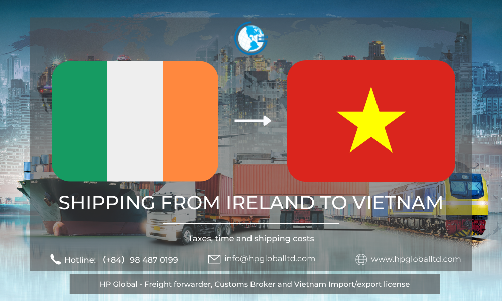 Shipping from Ireland to Vietnam