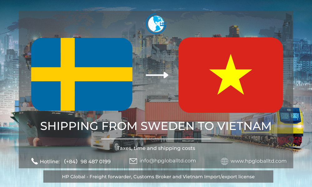 Shipping from Sweden to Vietnam
