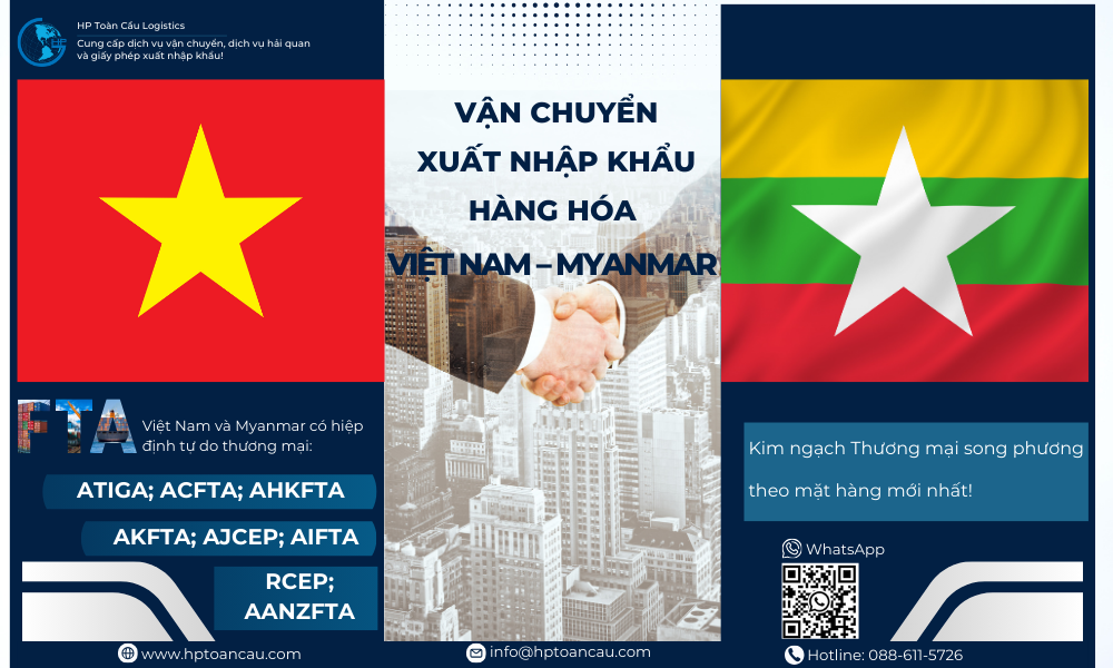 Vận Chuyển Xuất Nhập Khẩu Hàng Hóa Việt Nam - Myanmar