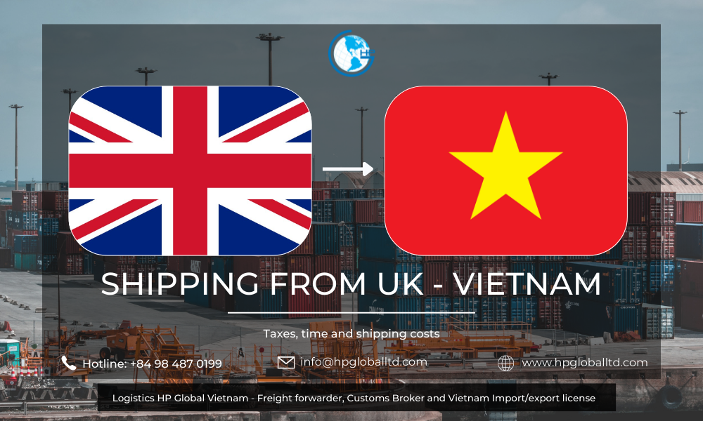 Shipping from United Kingdom to Vietnam