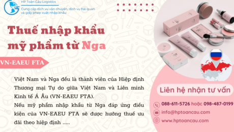 thuế nhập khẩu mỹ phẩm từ Nga