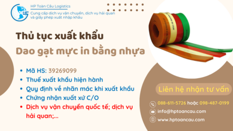 Thủ tục và thuế xuất khẩu