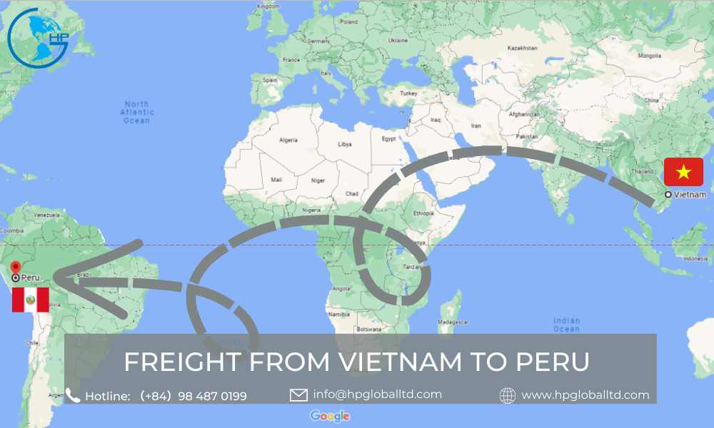 Freight from Vietnam to Peru
