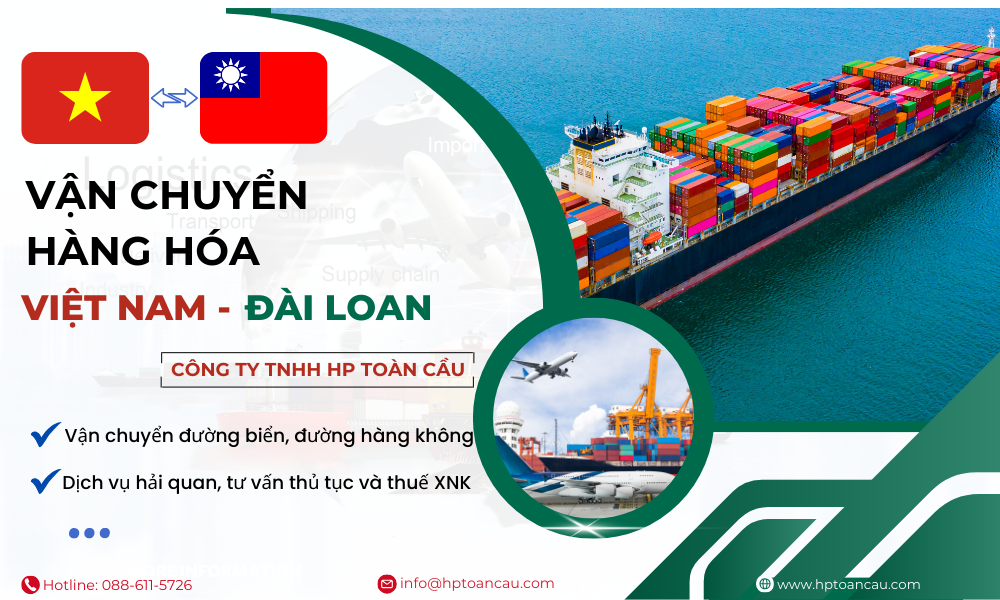 Dịch vụ vận chuyển hàng hóa Việt Nam - Đài Loan
