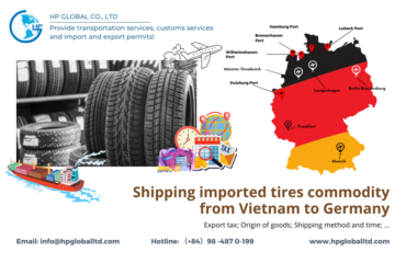 Shipping imported Tyres from Vietnam to Germany