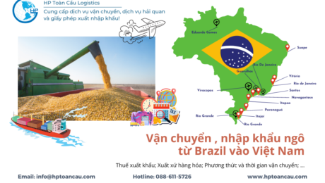 Vận chuyển , nhập khẩu ngô từ Brazil vào Việt Nam