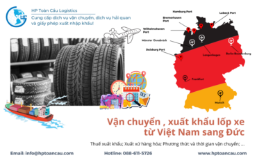 Vận chuyển Lốp xe xuất khẩu từ Việt Nam sang ĐỨC
