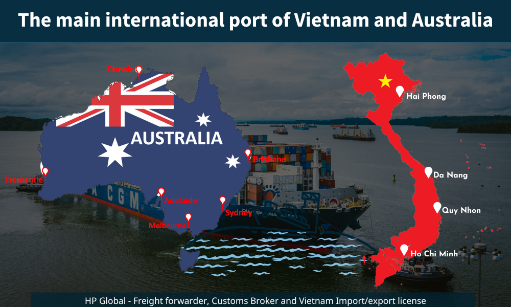 The main international port of Vietnam and Australia