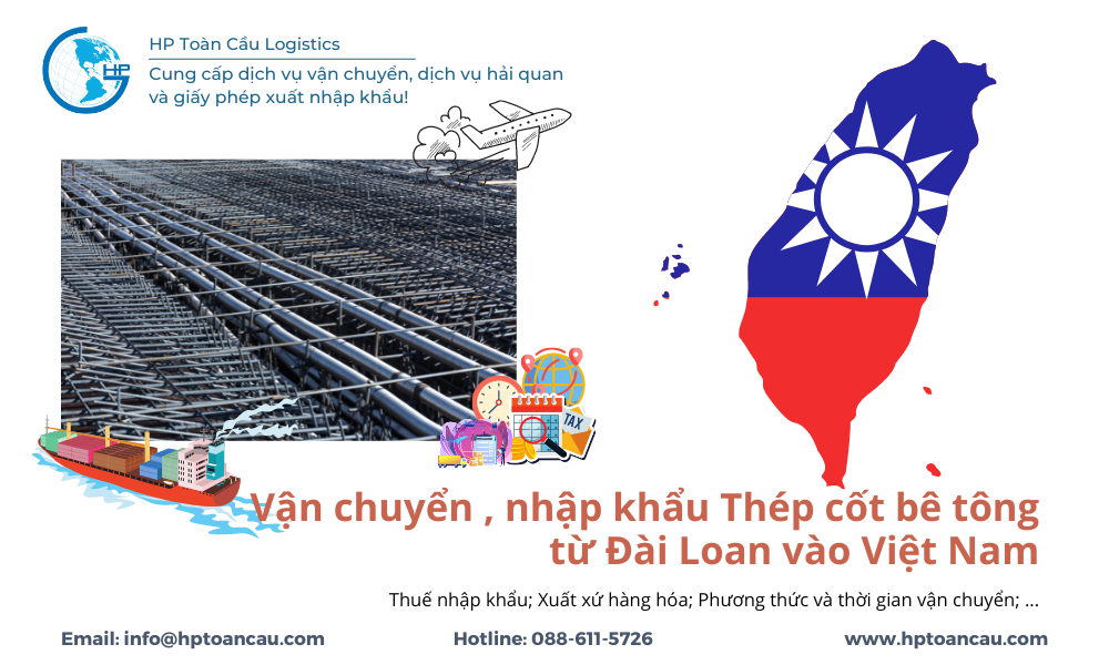 Thuế nhập khẩu và mã HS mặt hàng Thép cốt bê tông từ Đài Loan
