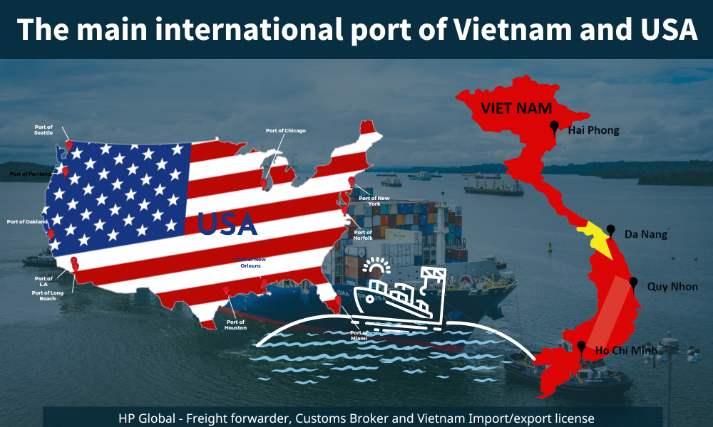 The main international port of Vietnam and USA
