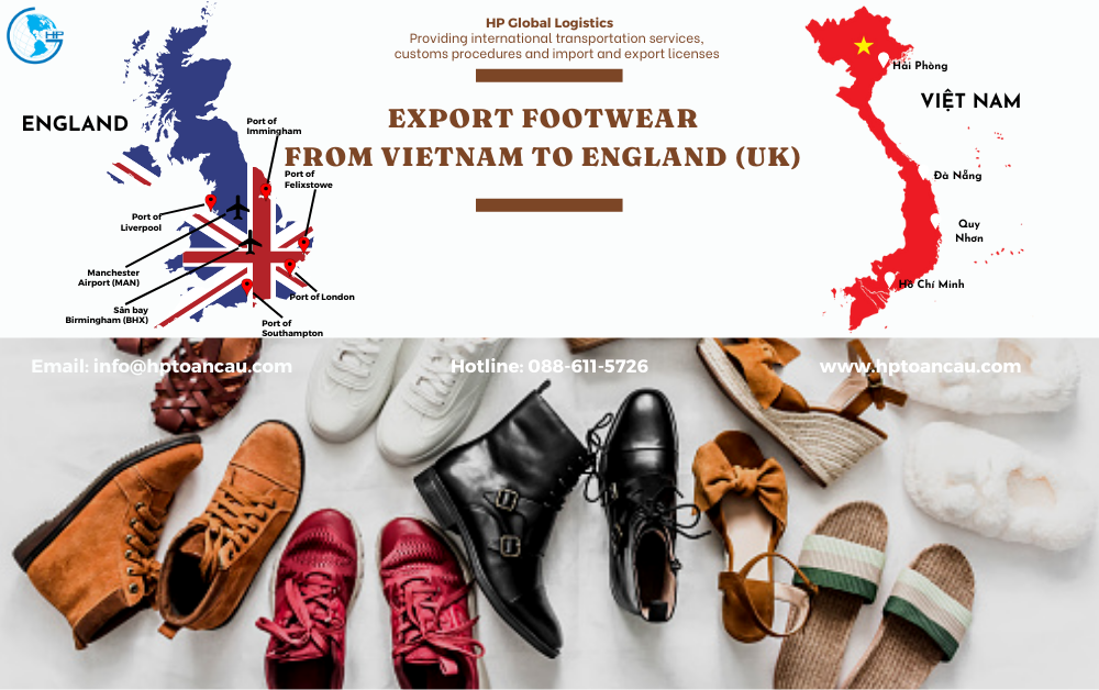 Shipping Footwear Vietnam to England (UK)
