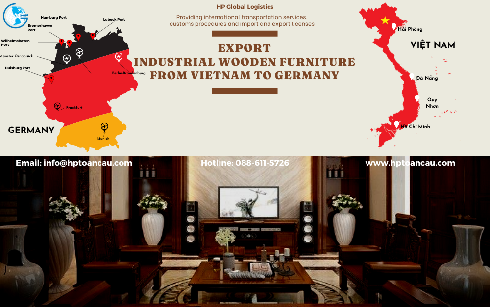 Shipping Industrial Wooden Furniture Vietnam to Germany