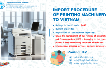 Import duty and procedures for Printing machinery to Vietnam