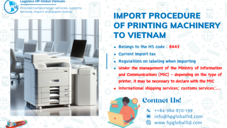 Import duty and procedures for Printing machinery to Vietnam