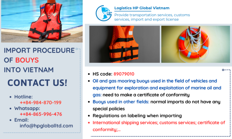Import duty and procedures for Bouys to Vietnam – HP Global Ltd.,