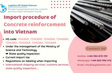 Import duty and procedures Concrete reinforcement Vietnam