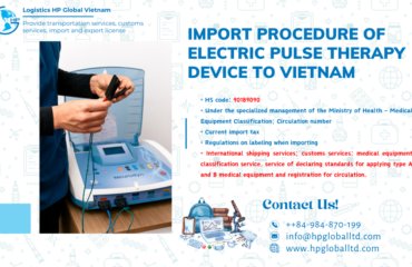 Import duty and procedures Electric pulse therapy device Vietnam