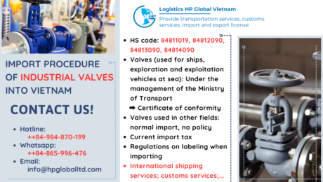 Import duty and procedures Industrial valves Vietnam