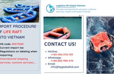 Import duty and procedures Life raft Vietnam