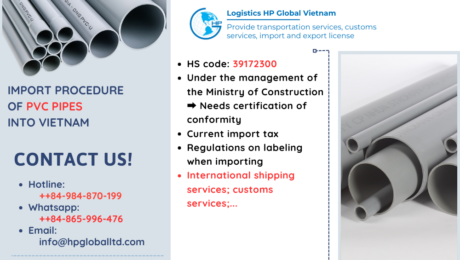 Import duty and procedures PVC pipes Vietnam